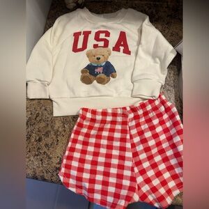 Off-White Red Checkered Shorts